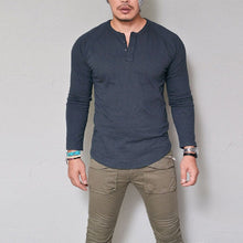 Load image into Gallery viewer, 2017 Fashion Mens Slim Fit Long Sleeve T-Shirts Stylish Luxury Men V Neck Cotton T Shirt Tops Tee plus size S-XXXL